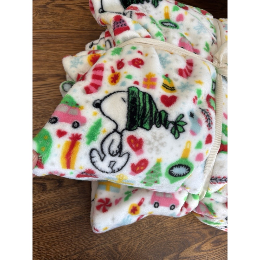 Peanuts Twin Plush Blanket Berkshire Holiday Icon Christmas‎ Throw Blanket 60x90